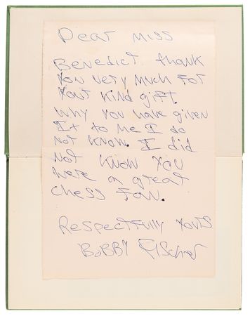 Lot #789 Bobby Fischer Autograph Letter Signed - 