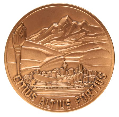 Lot #3160 Calgary 1988 Winter Olympics Bronze Participation Medal - Image 2