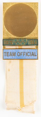 Lot #3232 Tokyo 1964 Summer Olympics Team Official's Badge - Image 1
