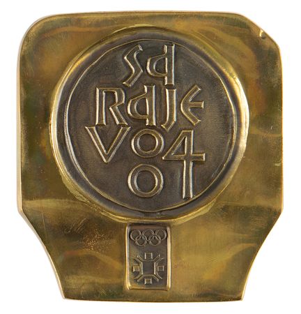 Lot #3158 Sarajevo 1984 Winter Olympics Large Bronze Participation Medal - Image 1