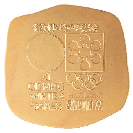 Lot #3092 Sapporo 1972 Winter Olympics Gold Winner's Medal Prototype - Image 2