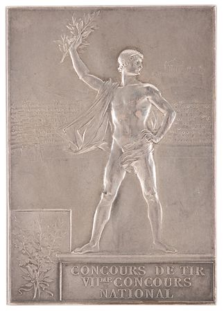 Lot #3040 Paris 1900 Olympics Winner's Medal for Shooting - Image 2