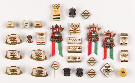 Lot #3245 Hungarian NOC Collection of (29) Summer and Winter Olympics Pins - Image 1