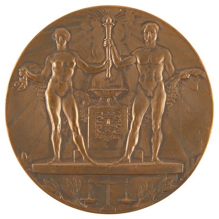 Lot #3139 Amsterdam 1928 Summer Olympics Bronze Participation Medal - Image 1