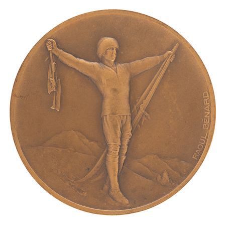 Lot #3068 Chamonix 1924 Winter Olympics Bronze Winner's Medal - Image 1