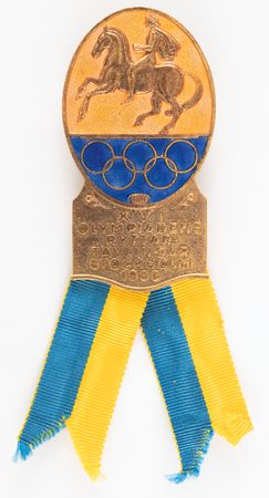 Lot #3225 Stockholm 1956 Summer Olympics Organizing Committee Badge - Image 1