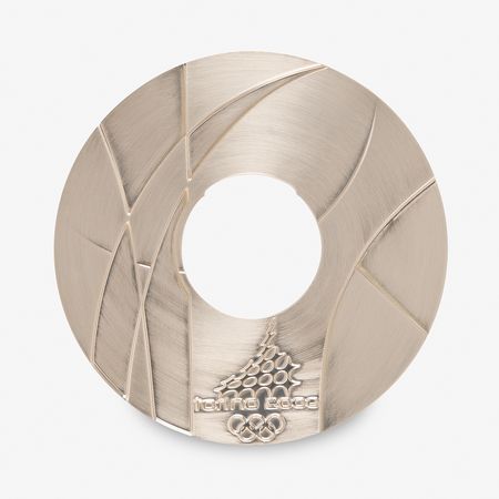 Lot #3114 Torino 2006 Winter Olympics Silver Winner's Medal for Men's Speed Skating - Unawarded - Image 1