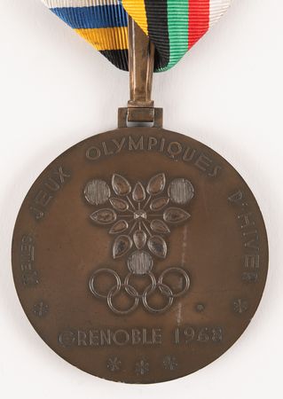Lot #3089 Grenoble 1968 Winter Olympics Bronze Winner's Medal for Ice Hockey - Image 3