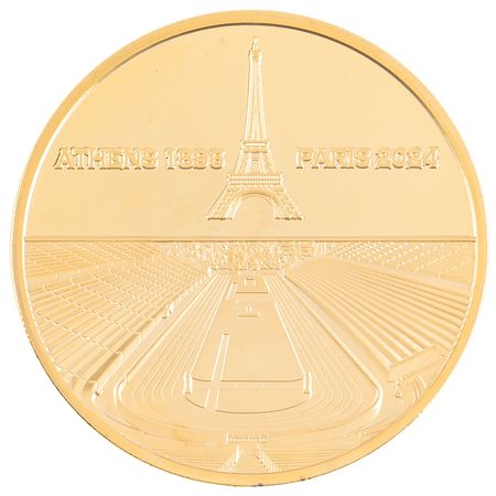 Lot #3369 Paris 2024 Summer Olympics Commemorative Medal by the Hellenic Olympic Committee - Image 1