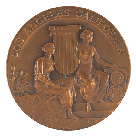 Lot #3140 Los Angeles 1932 Summer Olympics Bronze Participation Medal - Image 2