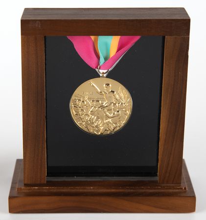 Lot #3102 Los Angeles 1984 Summer Olympics Sample Gold Winner's Medal - Image 2