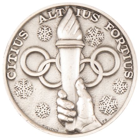 Lot #3077 St. Moritz 1948 Winter Olympics Collection of (3) Winner's Medals: Gold, Silver, and Bronze - Image 4