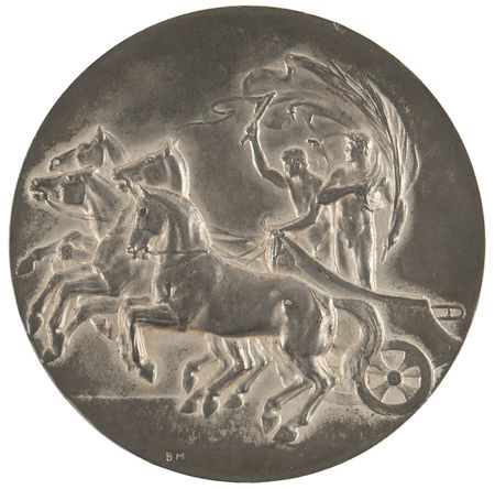 Lot #3133 London 1908 Olympics Pewter Participation Medal - Image 1