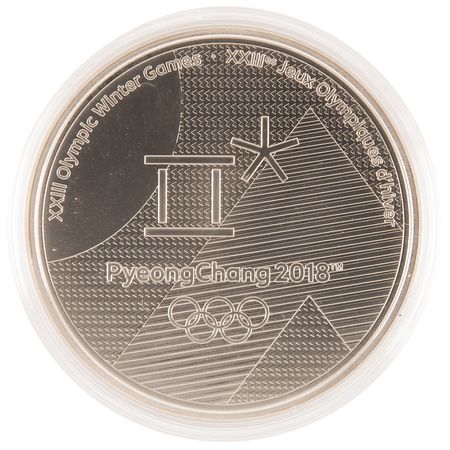 Lot #3175 PyeongChang 2018 Winter Olympics Cupro-Nickel Participation Medal with Box - From the Collection of IOC Member Phillip W. Coles - Image 1