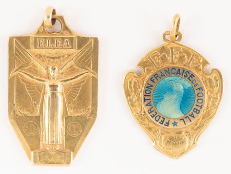 Lot #3075 France 1938 FIFA World Cup Gold Winner's Medal - Image 1