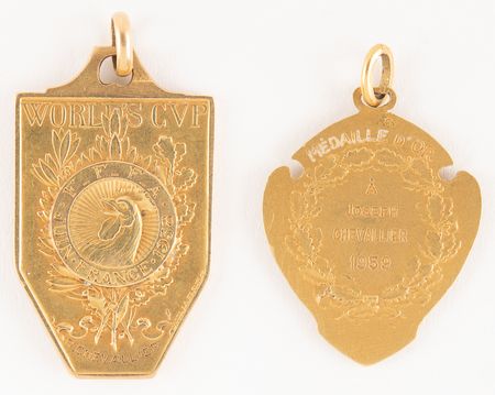 Lot #3075 France 1938 FIFA World Cup Gold Winner's Medal - Image 2