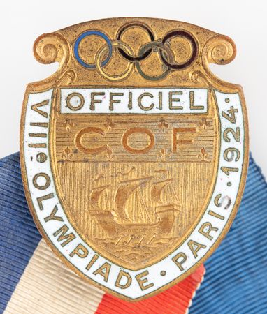 Lot #3214 Paris 1924 Olympics French Olympic Committee Football Badge - Image 3