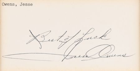 Lot #3311 Jesse Owens Signature - Image 2
