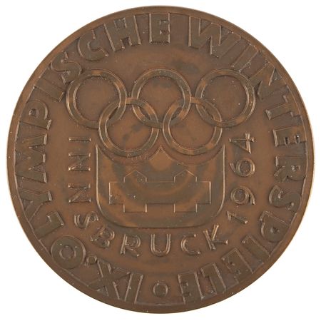 Lot #3150 Innsbruck 1964 Winter Olympics Bronze Participation Medal - Image 1