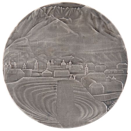 Lot #3155 Innsbruck 1976 Winter Olympics Silvered Bronze Participation Medal - Image 2