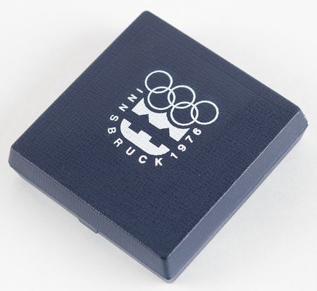 Lot #3155 Innsbruck 1976 Winter Olympics Silvered Bronze Participation Medal - Image 3