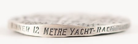 Lot #3062 London 1908 Olympics Gold Winner's Medal for Sailing - Rare 'Silver' First-Place Prize - Image 4