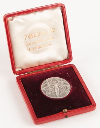 Lot #3062 London 1908 Olympics Gold Winner's Medal for Sailing - Rare 'Silver' First-Place Prize - Image 7