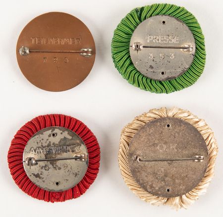 Lot #3218 Garmisch 1936 Winter Olympics (4) Badges - Image 2