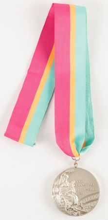 Lot #3103 Los Angeles 1984 Summer Olympic Silver Winner's Medal for Equestrian Team Dressage - Image 1