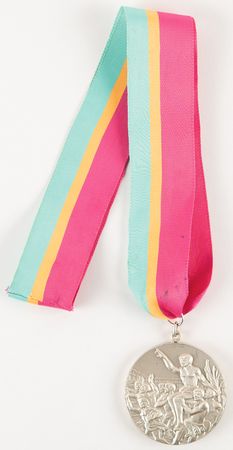 Lot #3103 Los Angeles 1984 Summer Olympic Silver Winner's Medal for Equestrian Team Dressage - Image 2