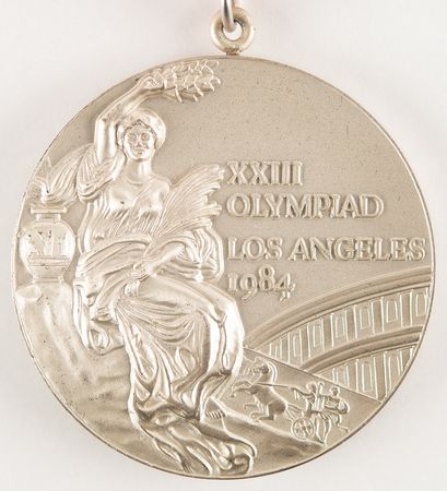 Lot #3103 Los Angeles 1984 Summer Olympic Silver Winner's Medal for Equestrian Team Dressage - Image 3