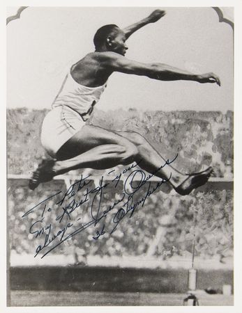 Lot #3312 Jesse Owens Signed Photograph