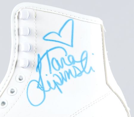 Lot #3308 Tara Lipinski and Peggy Fleming Signed Figure Ice Skate - Image 3