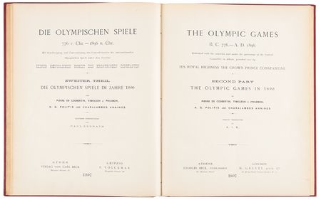 Lot #3281 Athens 1896 Olympics Official Report - Image 3