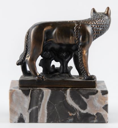 Lot #3344 Italian Olympic Committee 'Romulus and Remus' Sculpture - Image 2