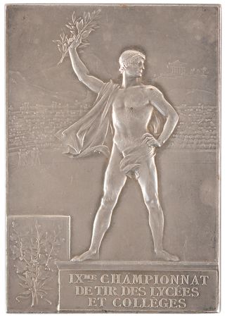 Lot #3042 Paris 1900 Olympics Silver Winner's Medal for Shooting - Image 2