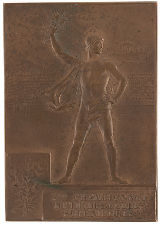 Lot #3043 Paris 1900 Olympics Bronze Winner's Medal for Shooting - Image 2