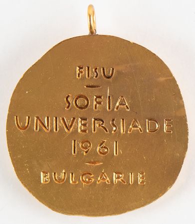Lot #3085 Sofia 1961 Summer Universiade Gold Winner's Medal - Image 2