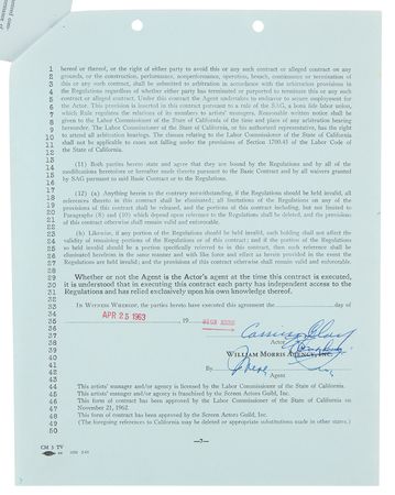 Lot #3303 Muhammad Ali Early Document Signed as 
