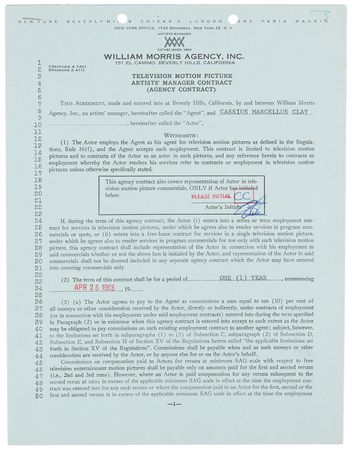 Lot #3303 Muhammad Ali Early Document Signed as 