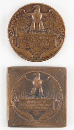 Lot #3053 St. Louis 1904 Louisiana Purchase Exposition (2) 'Silver' and 'Bronze' Non-Athletic Award Medals - Image 1