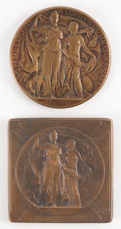 Lot #3053 St. Louis 1904 Louisiana Purchase Exposition (2) 'Silver' and 'Bronze' Non-Athletic Award Medals - Image 2