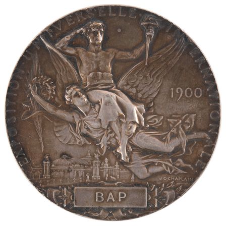 Lot #3051 Paris 1900 Exposition Universelle Non-Athletic Silvered Bronze Award Medal - Image 2