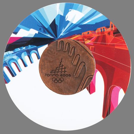 Lot #3169 Torino 2006 Winter Olympics Bronze Participation Medal - Image 3