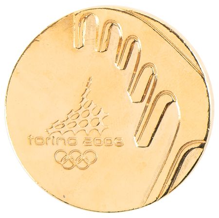 Lot #3170 Torino 2006 Winter Olympics Gold Participation Medal - Image 1