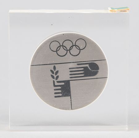 Lot #3154 Munich 1972 Summer Olympics Steel Participation Medal - Image 2