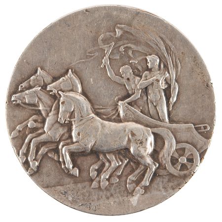 Lot #3147 London 1948 Summer Olympics Silver Participation Medal - Image 1