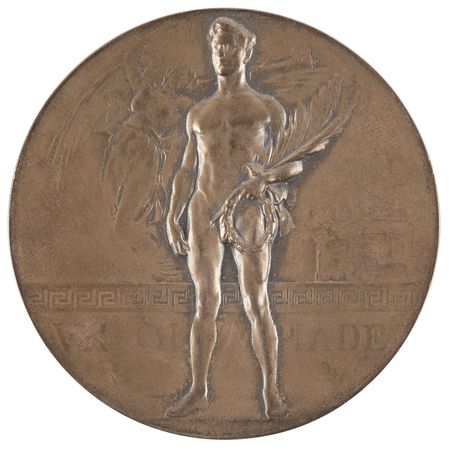 Lot #3066 Antwerp 1920 Olympics Silver Winner's Medal - Image 1