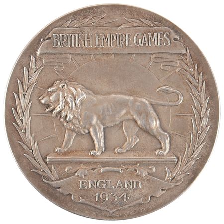 Lot #3072 London 1934 British Empire Games Silver Winner's Medal for Athletics - Image 1