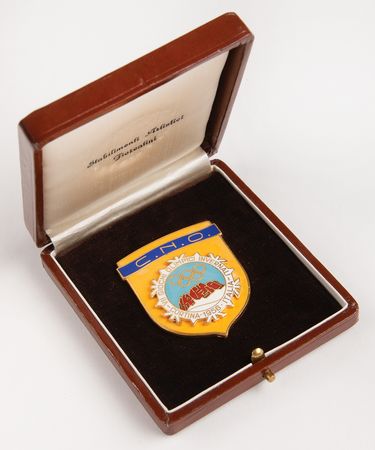 Lot #3224 Cortina 1956 Winter Olympics NOC Badge - Image 3